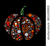 pumpkin made   of social media...