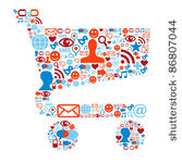 social media icons set in...