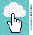 cursor icon hand clicking on a...