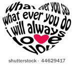 vector stylized heart with love ...