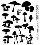 mushroom silhouettes