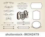 calligraphy cafe set