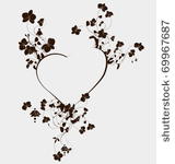 heart with beautiful orchid...