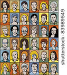 set of  unrecognizable people...
