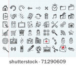 doodle icons. vector