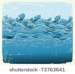  blue waves.vector grunge image ...
