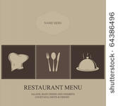 vector. restaurant menu design