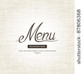restaurant menu design