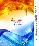 vector autumn   winter...