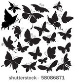 set of silhouettes of...