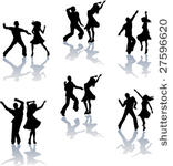 salsa dance silhouettes