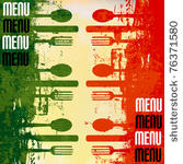 italian menu vector template...