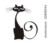 vector elegance cats silhouette ...