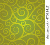 green swirl seamless pattern