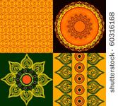 colorful henna mandala design ...