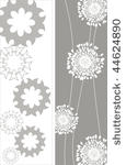 two abstract floral banners
