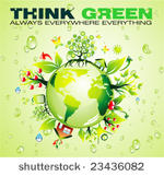 vector recycling world concept...