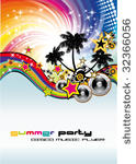 vector disco dance tropical...
