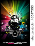 abstract colorful music event...