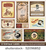 vintage labels collection   set ...