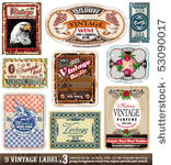 vintage labels collection   9...