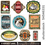 vintage labels collection   9...