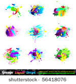 coloful splash grunge design...