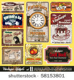 vintage labels collection  ...