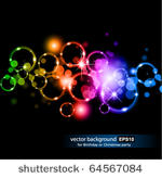 abstract glowing circles of...