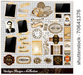 vintage elements collection  ...