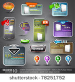 set of various design elements...