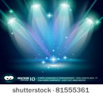 magic spotlights with blue rays ...
