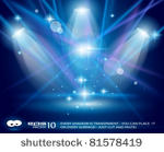 magic spotlights with blue rays ...