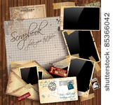 vintage scrapbook composition...
