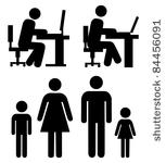 people at work  family   vector ...