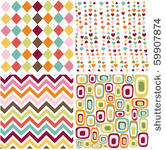 colorful seamless patterns with ...