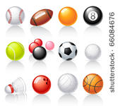 sport equipment icons
