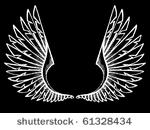 hand drawn wings
