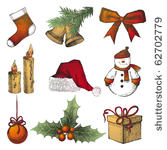 hand drawn christmas icons