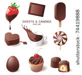 9 highly detailed chocolate...