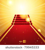 on the red carpet   vector...