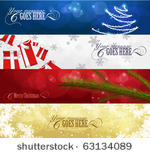 set of winter christmas banners ...