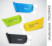 set of origami labels