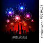 vector fireworks