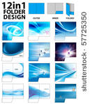12 in 1 folder design templates