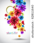 colorful vector spring element