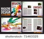 magazine layout design template ...