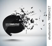 vector speech bubble crushing
