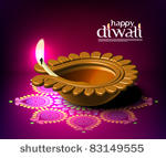 vector diwali oil lamp
