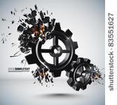 vector cogwheel crushing